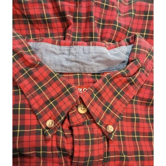 Izod Shirt Men's 2xl Red Button Front Long Sleeve - Picture 6 of 10